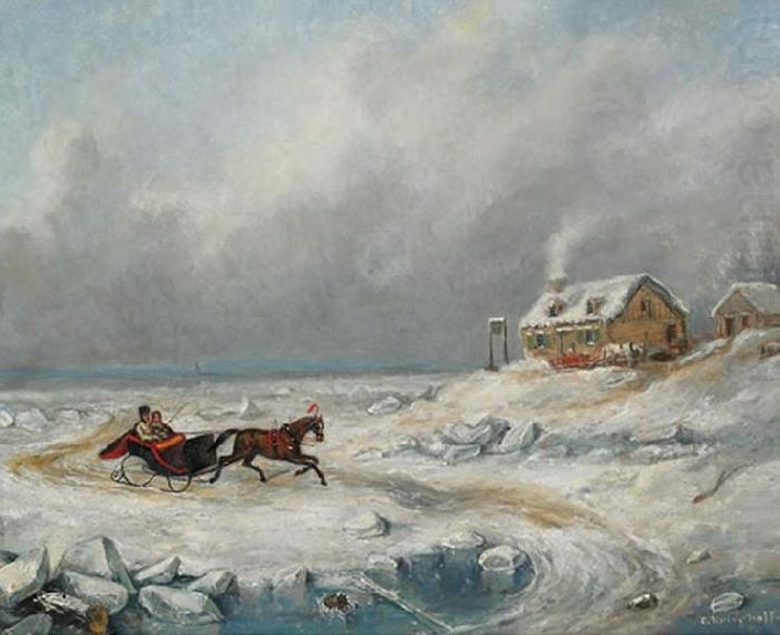 Cornelius Krieghoff Ice Road, Near Quebec china oil painting image